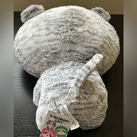 14” Kigurumi Cat in Gray Bobcat Costume Plush - Picture 2 of 3